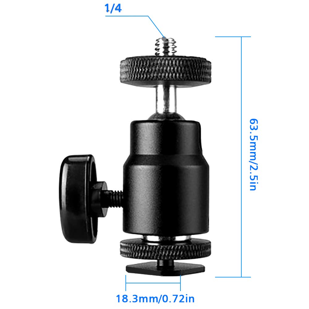 SLOW DOLPHIN Photography Super Clamp with Ball Head Mount Adapter for Cameras Monitors LED Lights and Microphones - View 8 of 8