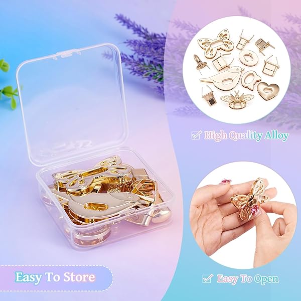 Craftdady Craftdady 6 Sets Purse Turn Lock Closures Bees Butterfly Bird Cat Oval Heart Handbag Hardware Accessory - View 4 of 8