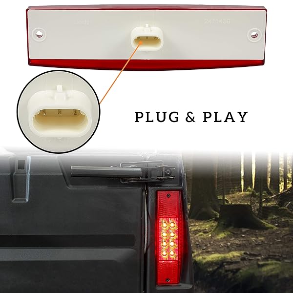 SAUTVS SAUTVS Red LED Tail Light for Polaris Ranger 400/500/570/800 - Replace #2411450, Fits Left & Right Side - View 7 of 9