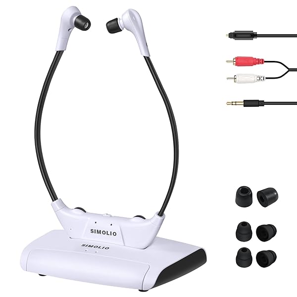 SIMOLIO SIMOLIO Wireless Headphones for TV Watching with Clarified Dialog 100FT Range for Seniors with Balance Control Enhanced Voice and Charging Dock - View 2 of 9