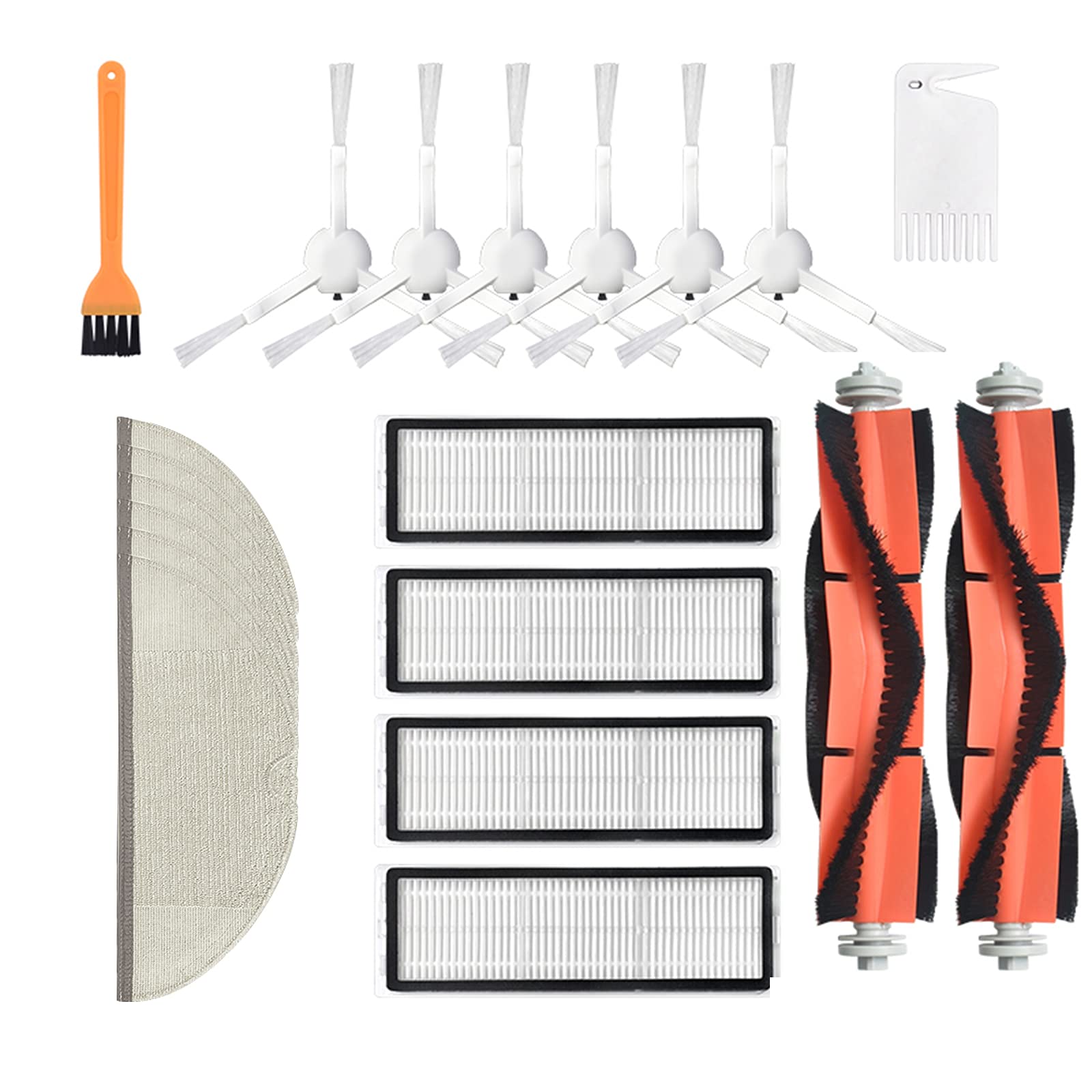 LICHIFIT Replacement Parts for Xiaomi Mijia 1C Dreame F9 Robot Vacuum Cleaner Main Roller Brush Side Brush Filter Mopping Rags