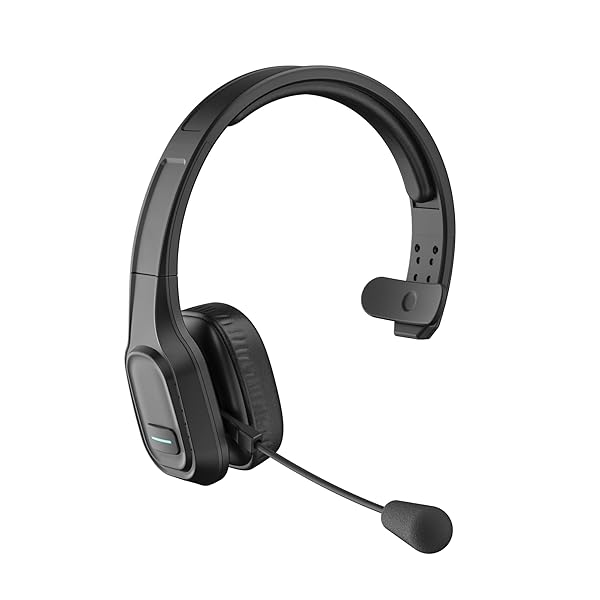 COMEXION COMEXION Trucker Bluetooth Headset V5.0 Wireless Noise Canceling Headphones for Cell Phones Home Office and Skype Use