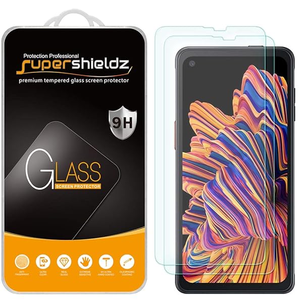 Supershieldz 2 Pack Tempered Glass Screen Protector for Samsung Galaxy Xcover Pro Anti Scratch Bubble Free