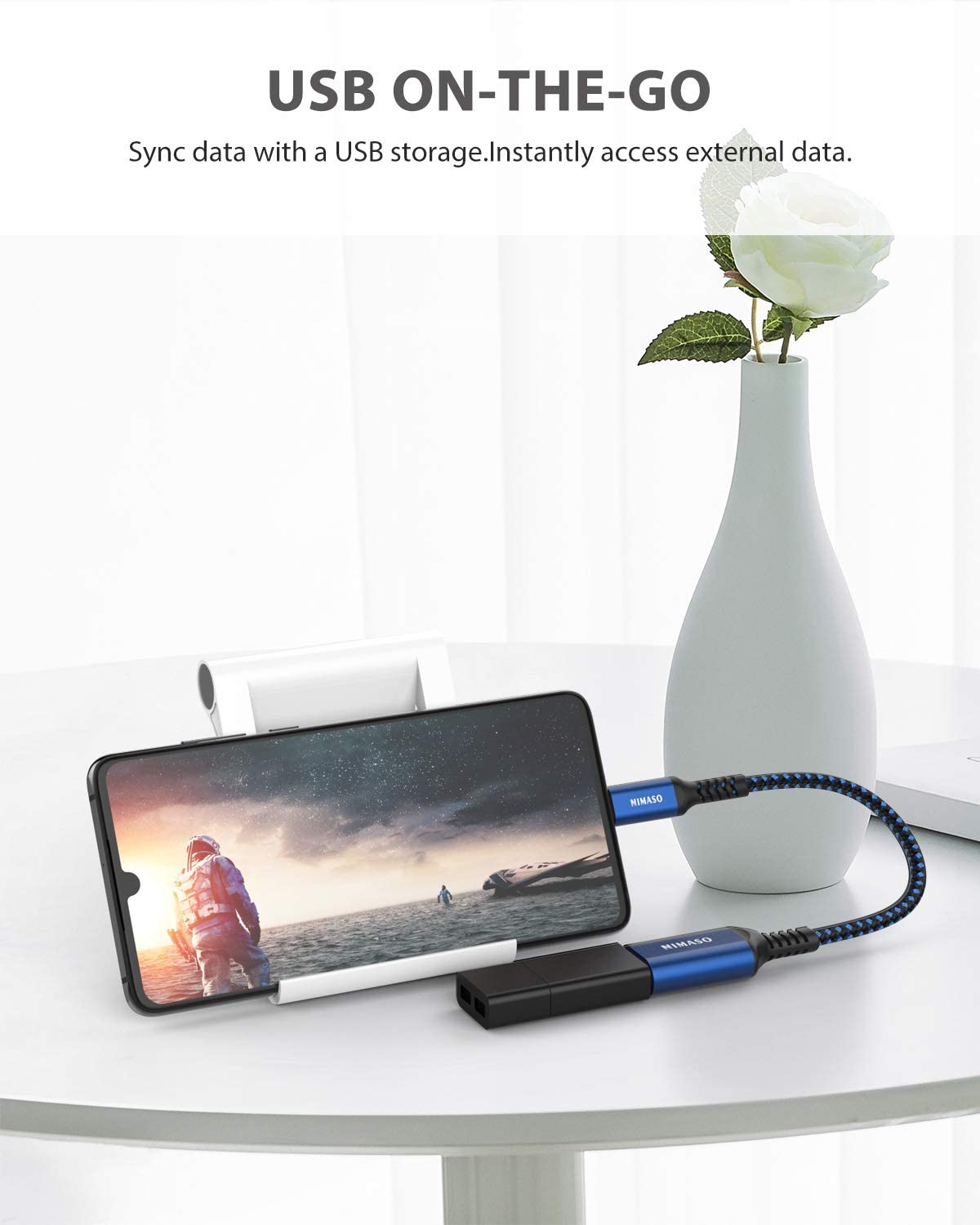 NIMASO NIMASO USB C to USB 3.0 Adapter 2 Pack Compatible with iPhone 15 Macbook iPad Galaxy Google Pixel and More - View 6 of 7