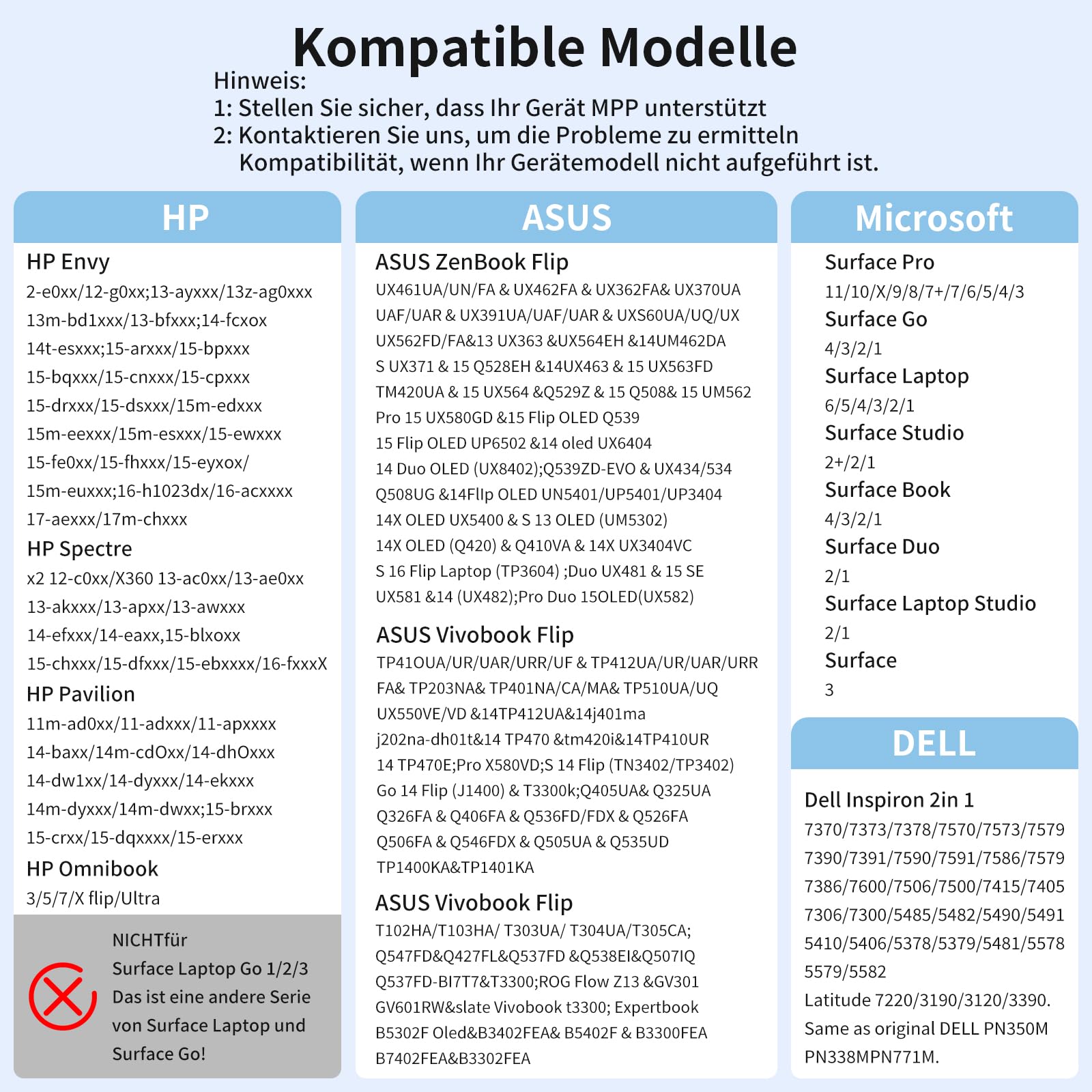 hacey Digital Stylus Pen for HP Envy Spectre Pavilion x360 2-in-1 Laptops with Palm Rejection and Microsoft Pen Protocol MPP 1.51 Blue - View 3 of 9