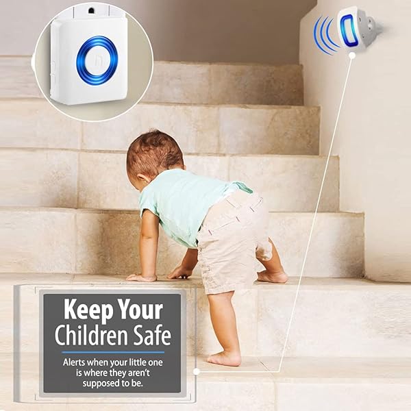 EverNary Wireless Indoor Motion Sensor Alarm for Elderly and Kids with 2 Motion Detectors and 1 Receiver for Fall Prevention - View 4 of 10