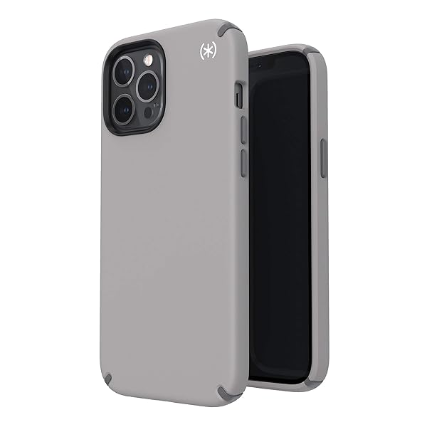 Speck Speck Presidio2 PRO iPhone 12 Pro Max Case - Cathedral Grey/Graphite Grey/White | Durable Protection & Stylish Design - View 4 of 7