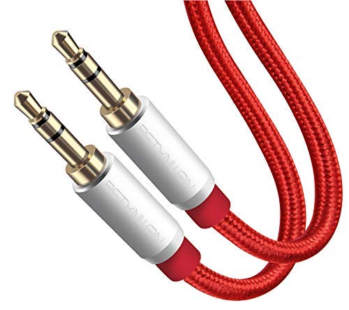 Bstxnwen Aux Cable 50ft Bstxnwen 3.5mm Audio Cable Nylon Braided Male to Male Stereo Compatible with iPhones Fire HD Tablets and More