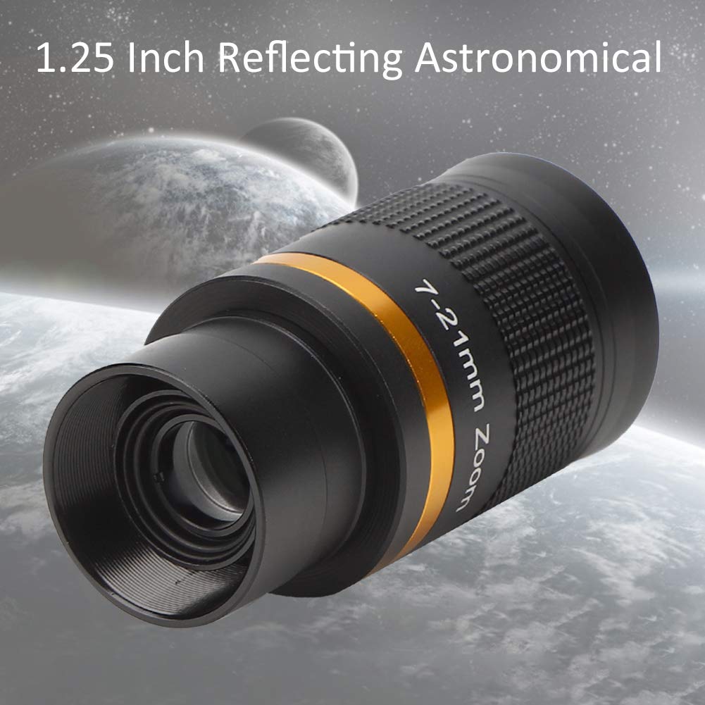 S erounder Zoom Eyepiece for Telescopes 1.25 Inch 7-21mm Continuous Zoom for Astronomical Viewing of Moon Planets Nebulae and Star Clusters - View 3 of 9