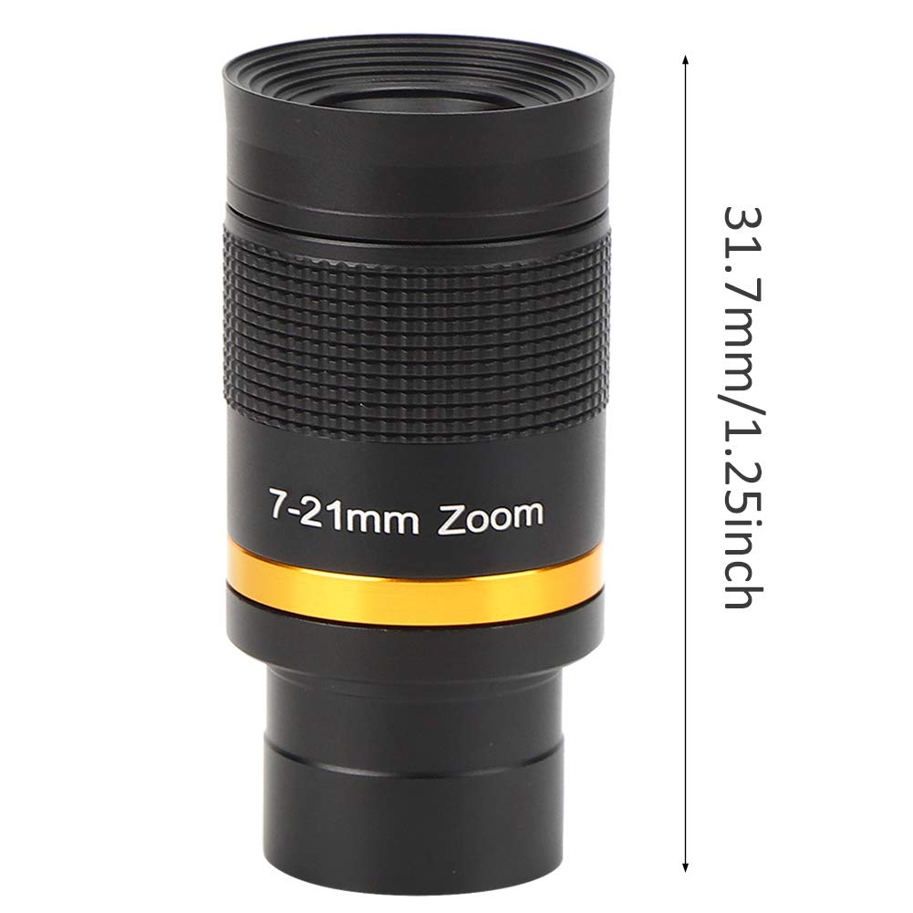S erounder Zoom Eyepiece for Telescopes 1.25 Inch 7-21mm Continuous Zoom for Astronomical Viewing of Moon Planets Nebulae and Star Clusters - View 7 of 9