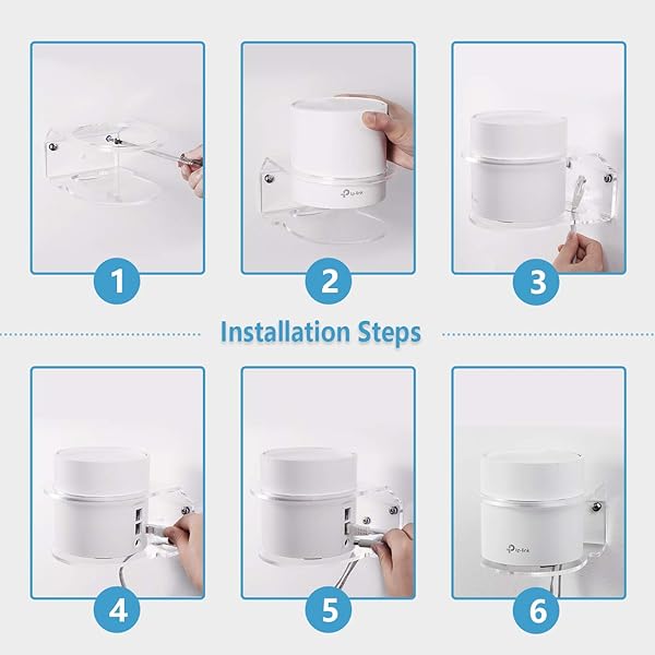 HOLACA Wall Mount Holder for TP-Link Deco X20 X55 X60 X68 WiFi 6 Mesh Simple Sturdy Acrylic Bracket by HOLACA 2 Pack - View 5 of 8