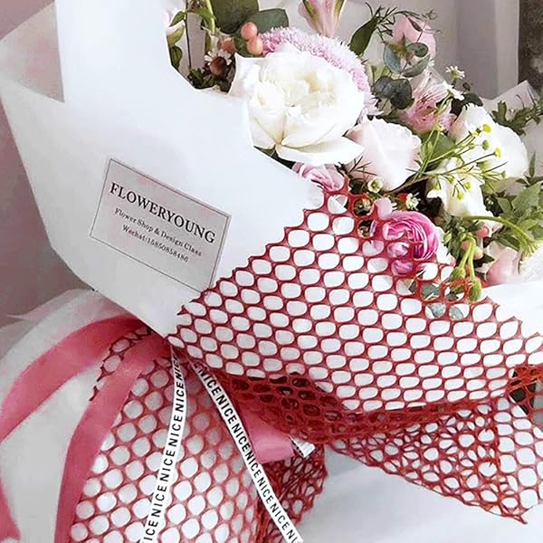 Ibluelover Floral Wrapping Mesh Paper 20 Sheets Round Circle Net for DIY Flower Bouquets Gift Packing Materials Craft Supplies for Weddings and Holidays - View 2 of 7