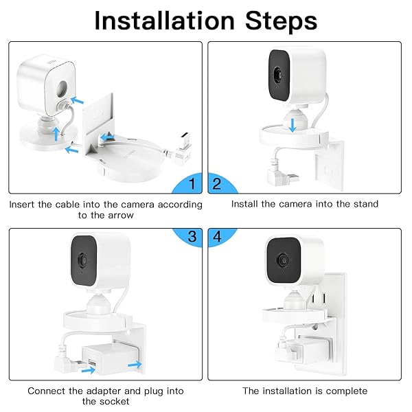 VOMENC VOMENC 2 Pack Blink Mini Outlet Wall Mount, 360 Degree Swivel AC Outlet Wall Plug Mount Stand Holder Bracket - No Messy Wires or Wall Damage - View 5 of 9