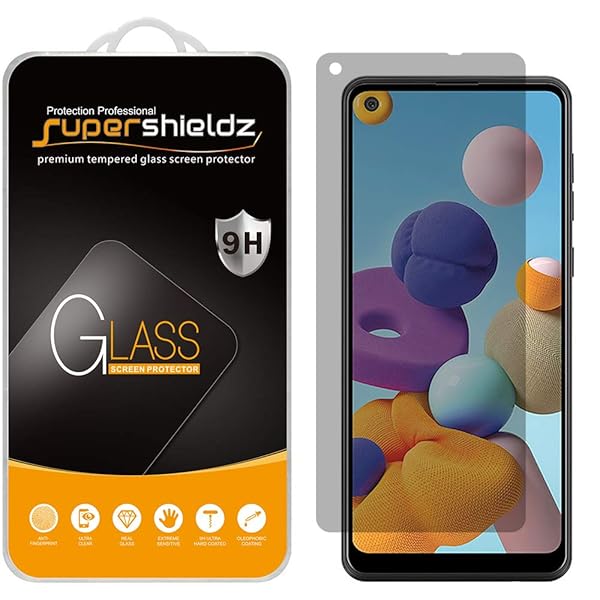Supershieldz Privacy Anti Spy Tempered Glass Screen Protector for Samsung Galaxy A21 2 Pack Anti Scratch Bubble Free