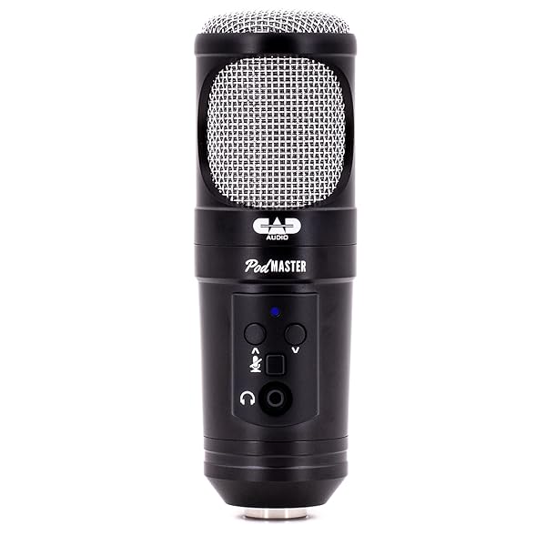 CAD Audio CAD PM1300 PodMasterÂ™ SuperD usb Professional Broadcast / Podcasting Microphone with SuperD VOG Dynamic Capsule, supplied with Broadcast Boom Mic Stand, Black - View 4 of 10