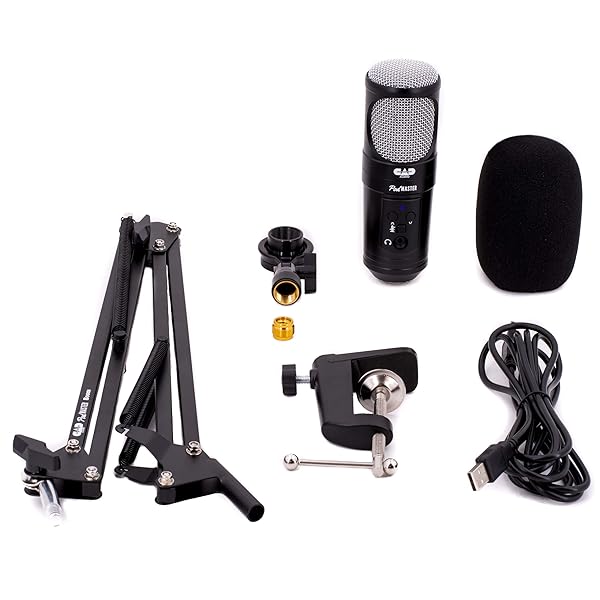 CAD Audio CAD PM1300 PodMasterÂ™ SuperD usb Professional Broadcast / Podcasting Microphone with SuperD VOG Dynamic Capsule, supplied with Broadcast Boom Mic Stand, Black - View 6 of 10