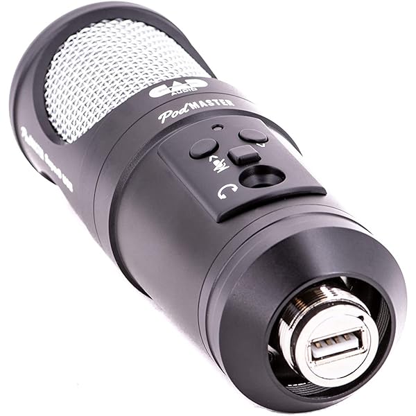 CAD Audio CAD PM1300 PodMasterÂ™ SuperD usb Professional Broadcast / Podcasting Microphone with SuperD VOG Dynamic Capsule, supplied with Broadcast Boom Mic Stand, Black - View 7 of 10