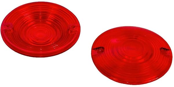ZYTC "ZYTC 3 1/4" Red Motorcycle Turn Signal Lens Kit for Harley-Davidson Electra Glide & Road King - Pack of 4" - View 5 of 6