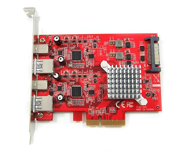 Ableconn Ableconn PEX-UB160 USB 3.2 Gen2 4-Port PCIe Card with 2 USB-C and 2 USB-A for High Speed Connectivity - View 3 of 10