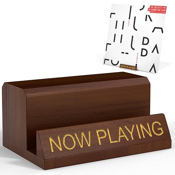 Heather & Willow Stylish Vinyl Record Stand | Wood Holder & Display for Albums | Now Playing Accessories Rack