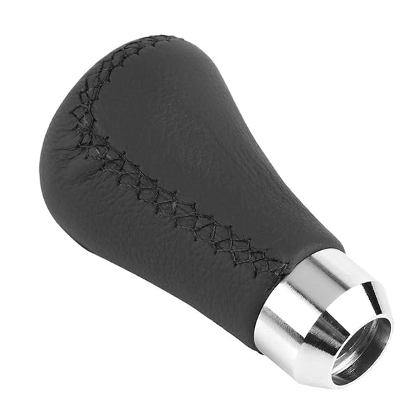 Qiilu Qiilu Universal 6 Speed Gear Shift Lever Knob Black PU Shifter Stick with 3 Hoses for Car Vehicle - View 8 of 9