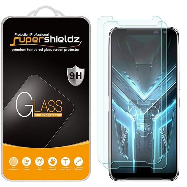 Supershieldz Supershieldz 2 Pack Tempered Glass Screen Protector for Asus ROG Phone 3 Anti Scratch Bubble Free - View 2 of 5