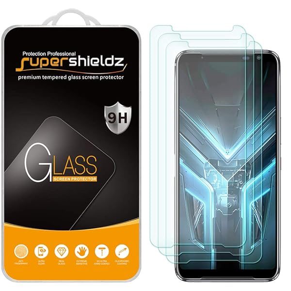 Supershieldz Supershieldz 3 Pack Tempered Glass Screen Protector for Asus ROG Phone 3 Anti Scratch Bubble Free - View 2 of 5