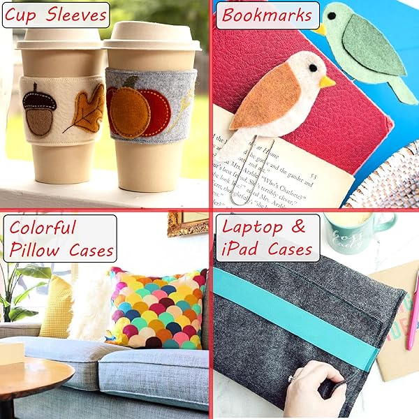 Barcelonetta Barcelonetta Felt Fabric 72 Inch Wide 1.6mm Thick Acrylic Soft Felt by The Yard for DIY Crafts Projects Sewing Heather Grey 1 Yard - View 6 of 7