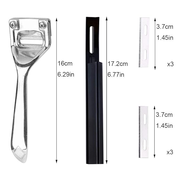 BUTUZE Heavy Duty Skiving Knife Set for Leather Craft with 6 Blades Metal Leather Skiver Tools for DIY Leather Making - View 3 of 8