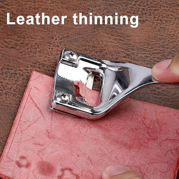 BUTUZE Heavy Duty Skiving Knife Set for Leather Craft with 6 Blades Metal Leather Skiver Tools for DIY Leather Making - View 7 of 8