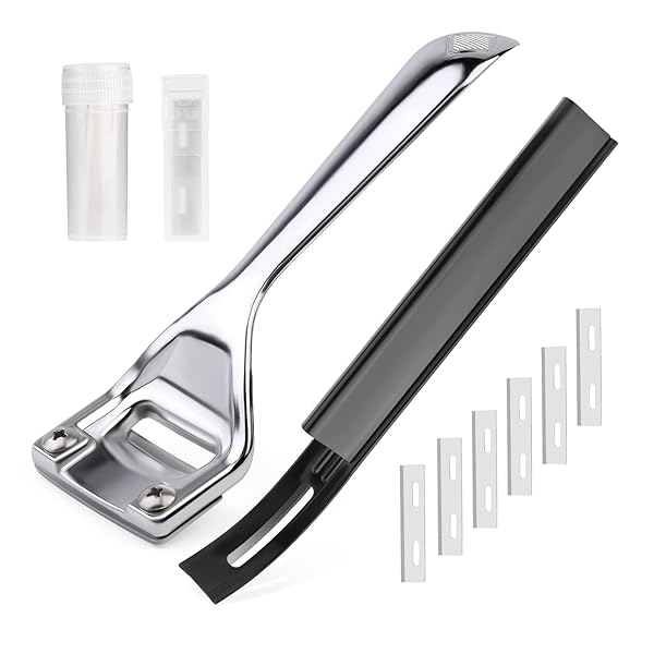 BUTUZE Heavy Duty Skiving Knife Set for Leather Craft with 6 Blades Metal Leather Skiver Tools for DIY Leather Making