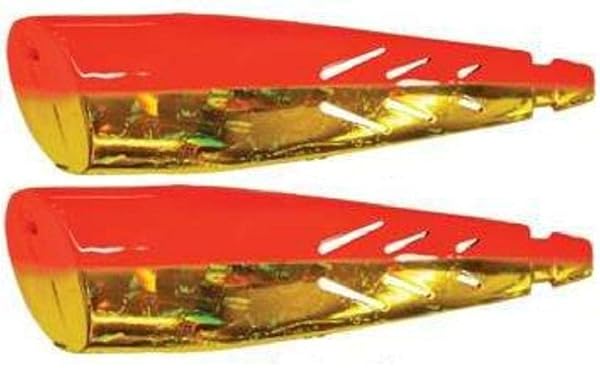 Brads BS Fishtales Super Bait Kokanee Cut Plug 2 Inch 2-Pack Unrigged Fireball Fishing Lures