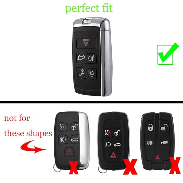 ontto Ontto Key Fob Cover Case for Land Rover Range Rover Black Durable Protection - View 4 of 6