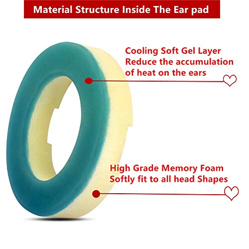 YDYBZB Upgraded Gel Infused Ear Pads Cushions for SteelSeries Arctis 1 3 5 7 Pro 9X Gaming Headset Replacement Black - View 3 of 8