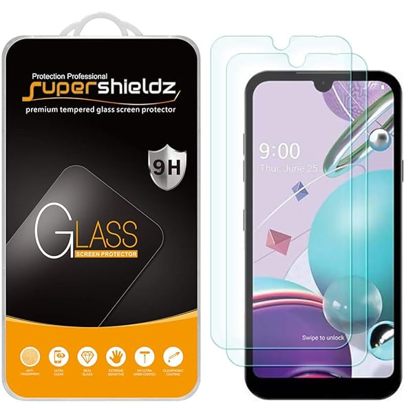 Supershieldz 2 Pack Tempered Glass Screen Protector for LG K31 K31 Rebel Anti Scratch Bubble Free