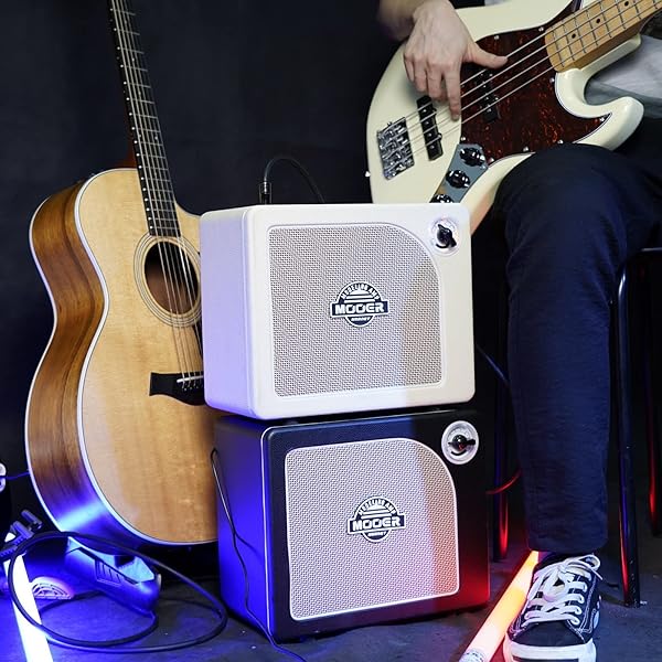 MOOER MOOER Hornet Black 15W Guitar Amplifier Combo with Bluetooth 9 Digital Models and Headphone Output for Electric Acoustic Guitar Bass - View 6 of 9