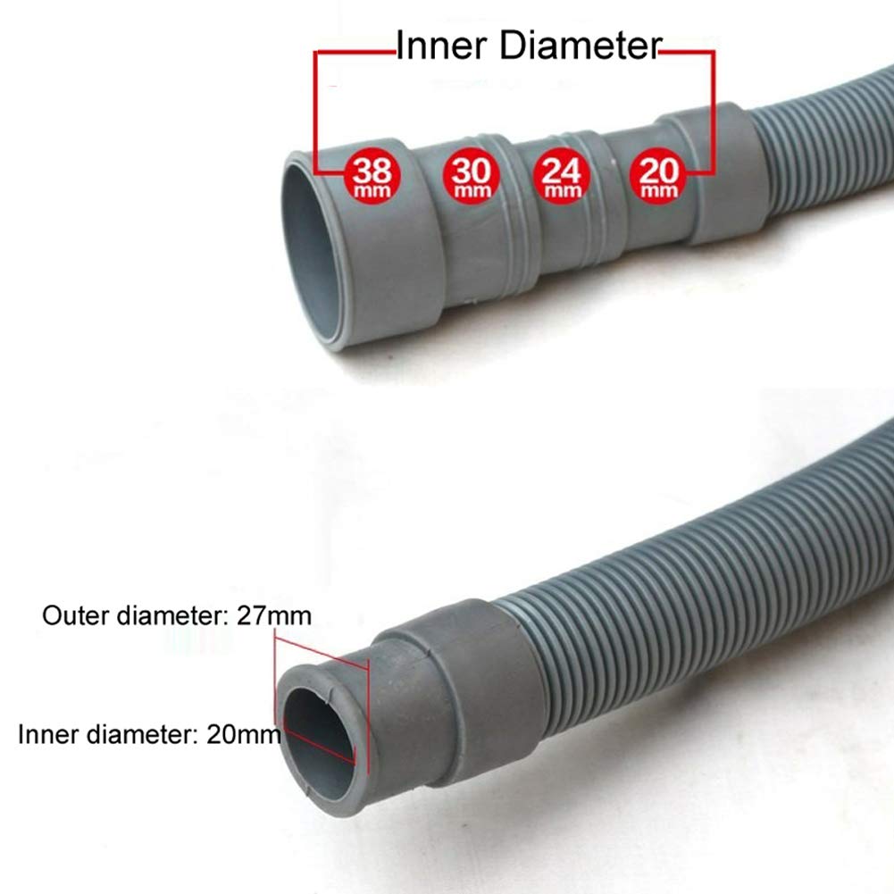 lasenersm lasenersm 1 Piece 4.9ft (1.5M) Universal Wash Machine Drain Extension Hose Washing Machine Extension Washing Pipe Dishwasher Drain Hose - View 2 of 4