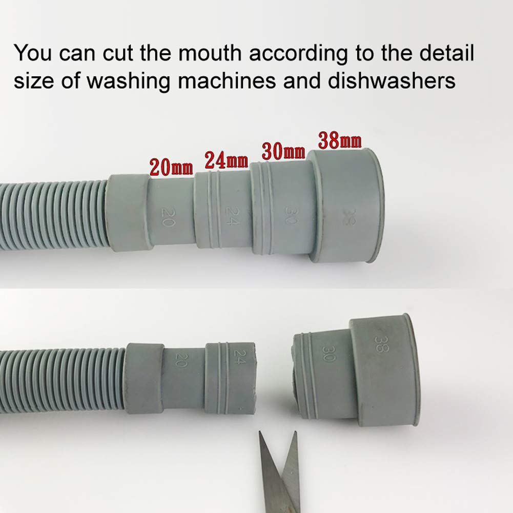 lasenersm lasenersm 1 Piece 4.9ft (1.5M) Universal Wash Machine Drain Extension Hose Washing Machine Extension Washing Pipe Dishwasher Drain Hose - View 3 of 4