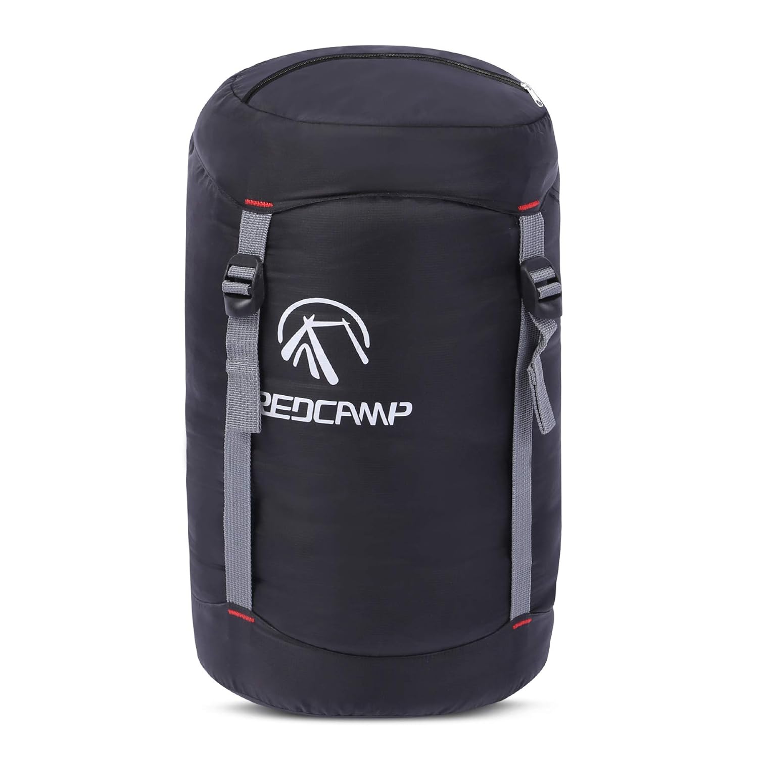 REDCAMP Nylon Compression Stuff Sack, Ultralight Sleeping Bag Compression Sack Great for Camping, Backpacking, Hiking, Black S