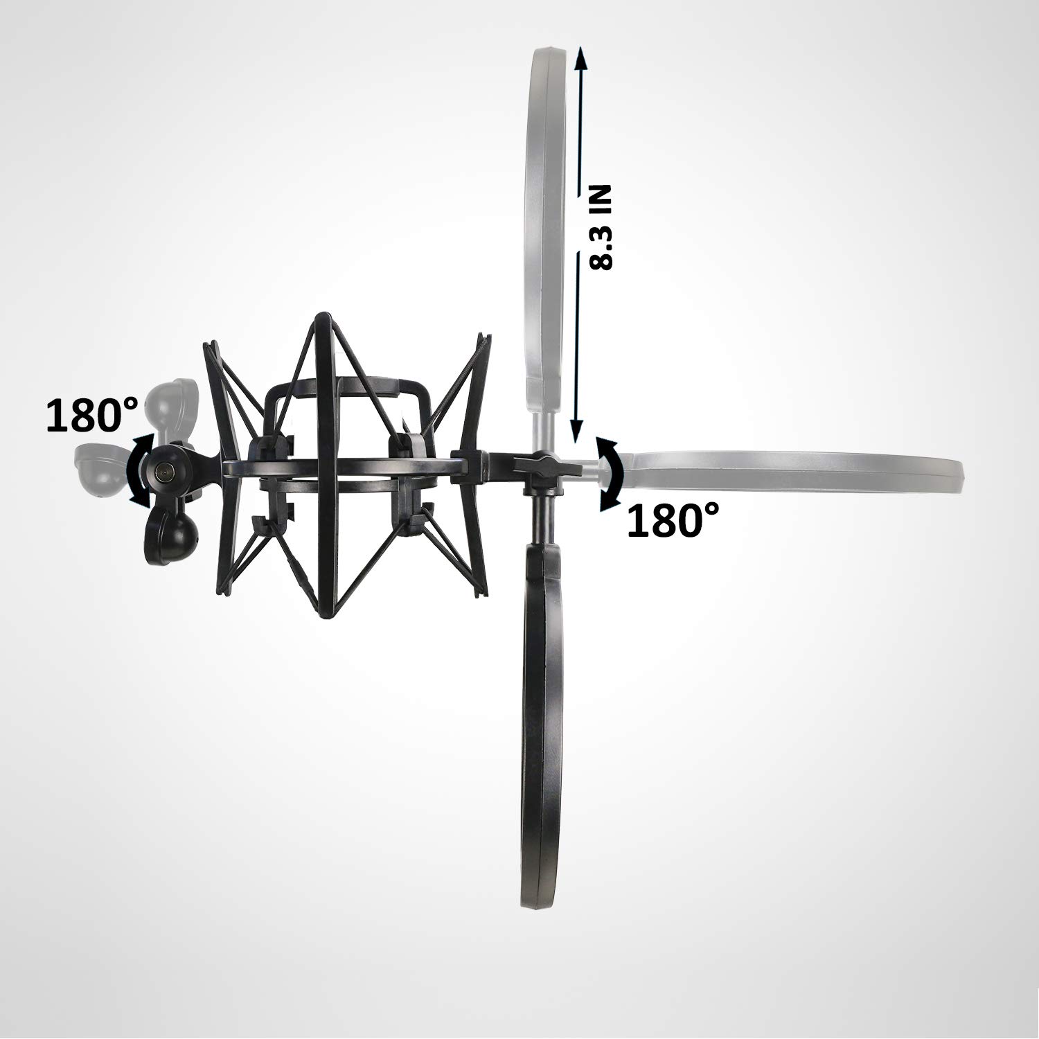 YOUSHARES Blue Ember Mic Shock Mount with Pop Filter to Reduce Vibration Noise for Blue Ember Condenser Microphone by YOUSHARES - View 5 of 7