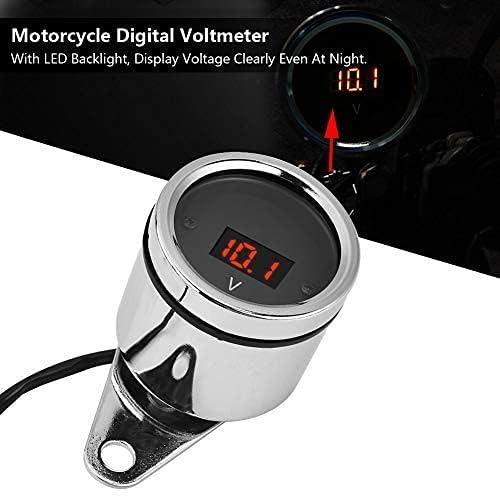 Skdorpfm Universal 2 in 1 Waterproof LED Digital Voltmeter Tachometer Gauge Metal Odometer Speedometer for Motorcycles - View 8 of 8