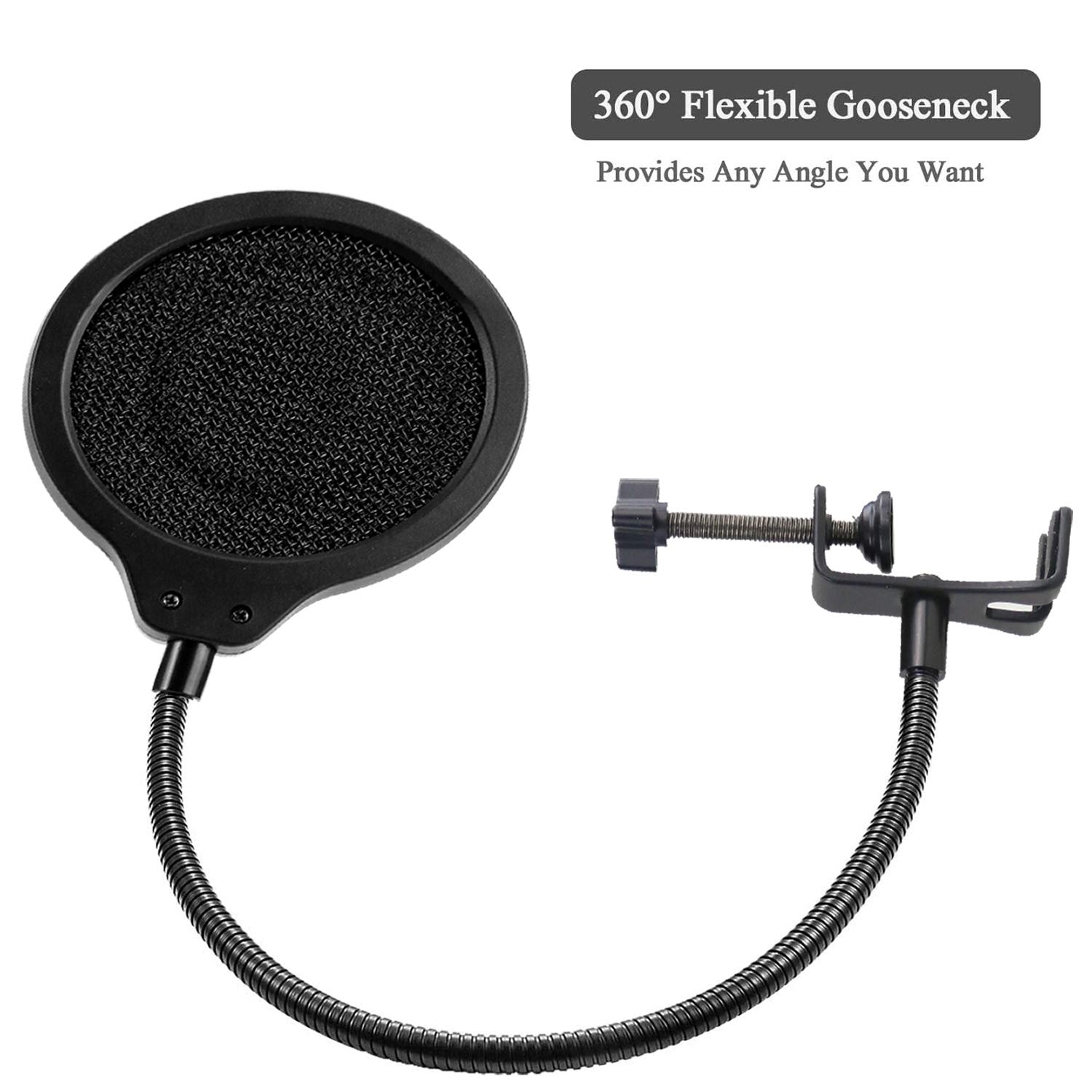 YOUSHARES Yeti Nano Mic Pop Filter with Foam Winscreen - 4 Inch 3 Layers Wind Pop Screen Mask Shield and Foam Wind Cover For Blue Yeti Nano Mic to Improve - View 2 of 7