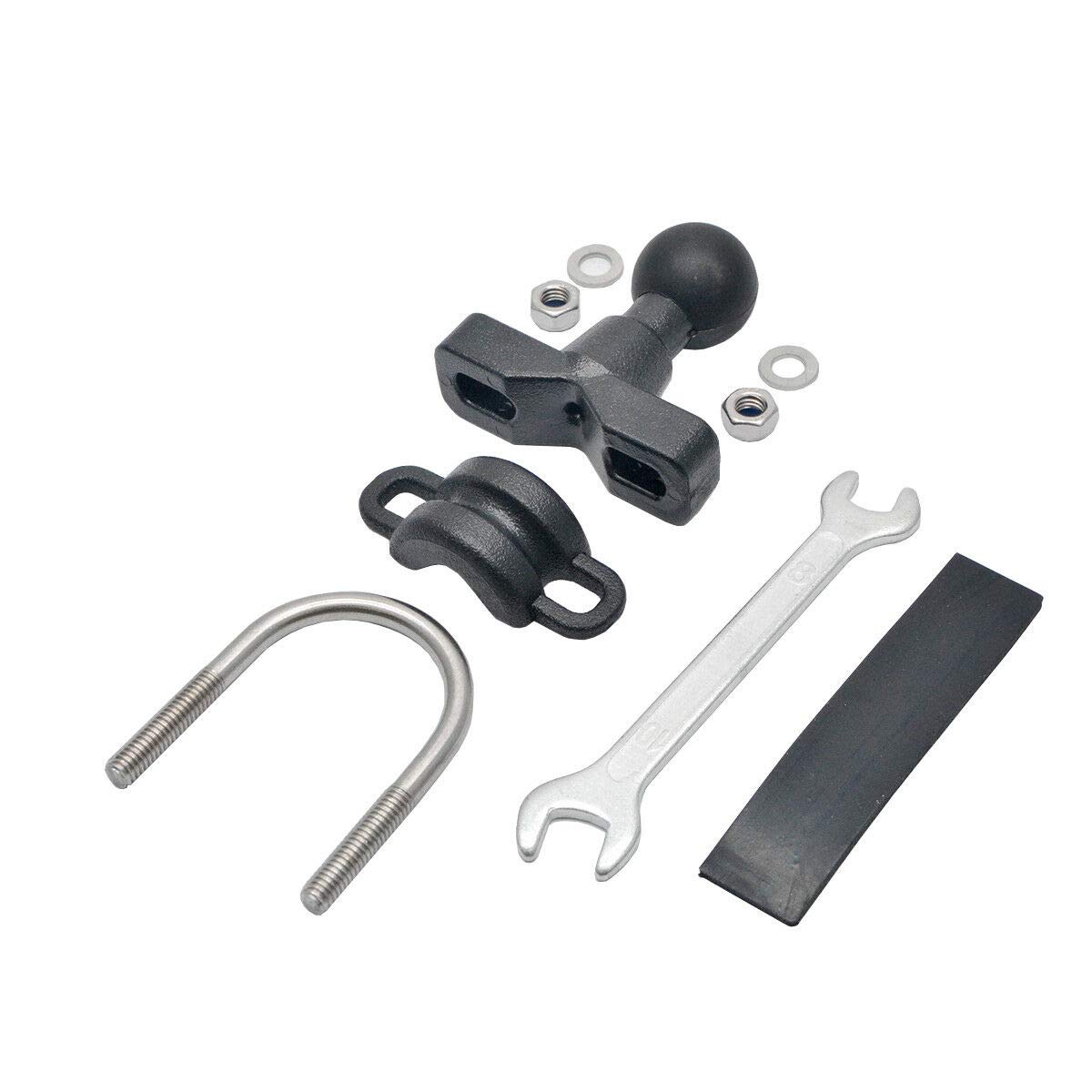 MACHSWON Handlebar U-Bolt Mount Base with 1'' TPU Ball for 3 4" to 1 1 4" Motorcycle Handlebar Mount Base, Compatible with RAM Mounts B Size 1 inch Ball - View 3 of 6