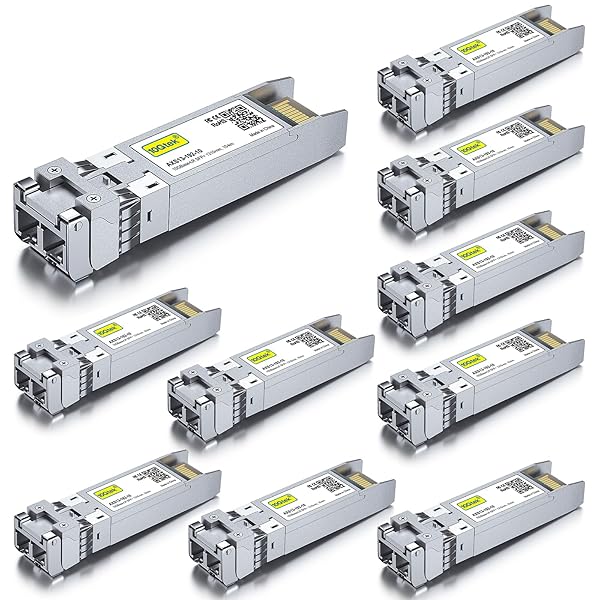 10Gtek 10Gtek 10GBase-LR SFP Plus Transceiver 10G 1310nm SMF SingleMode Fiber Optic Module 10km Compatible with Cisco Meraki Ubiquiti Fortinet Pack of 10 - View 4 of 7