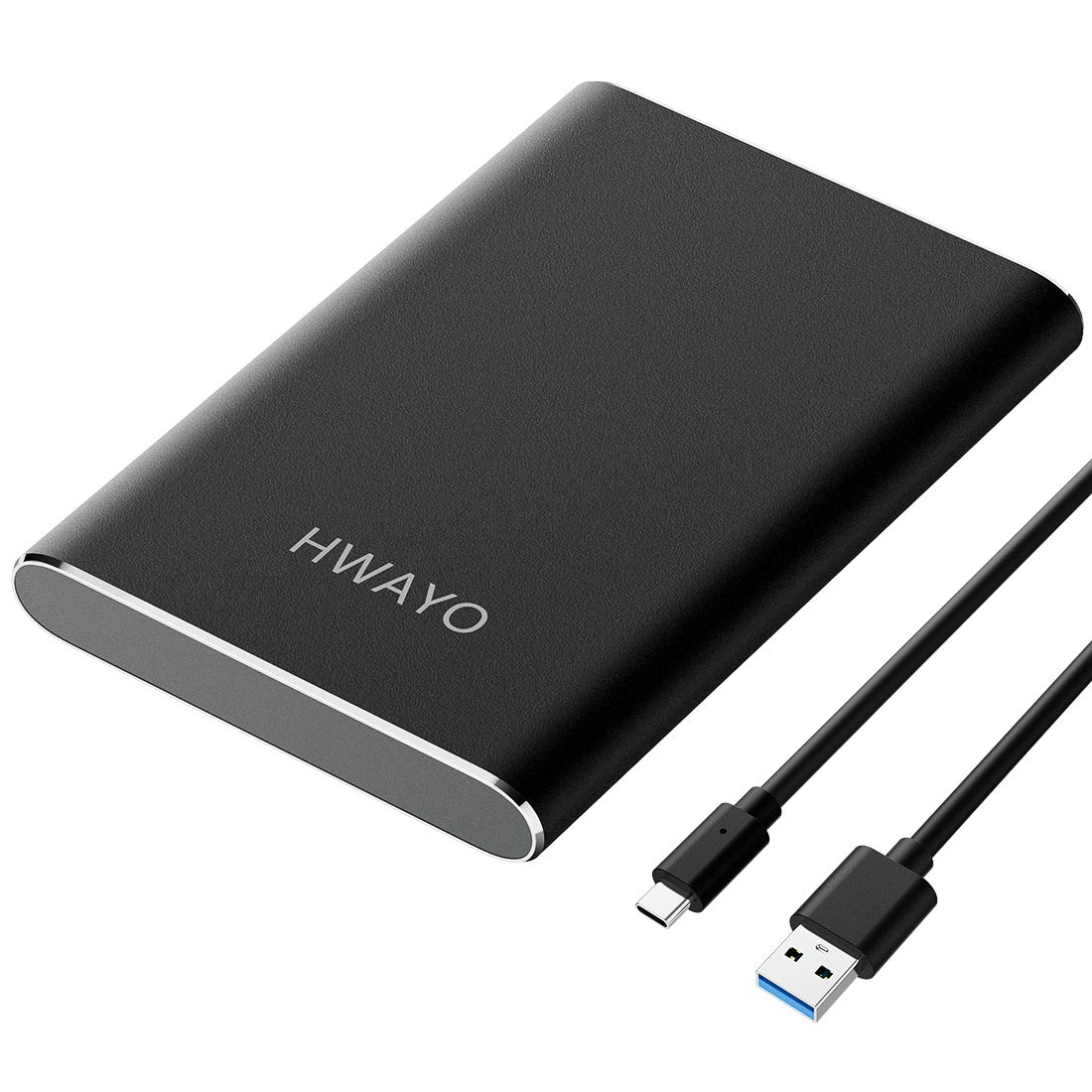 HWAYO 320GB Portable External Hard Drive USB3.1 Type C Ultra Slim HDD for PC Desktop Laptop Mac Xbox One Black