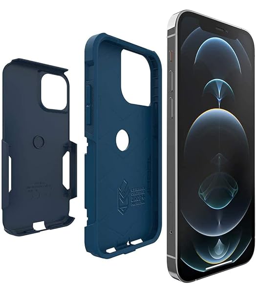 OtterBox OtterBox iPhone 12 &amp; iPhone 12 Pro Commuter Series Case - BESPOKE WAY (BLAZER BLUE/STORMY SEAS BLUE), Slim &amp; Tough, Pocket-Friendly, with Port Protection - View 4 of 7