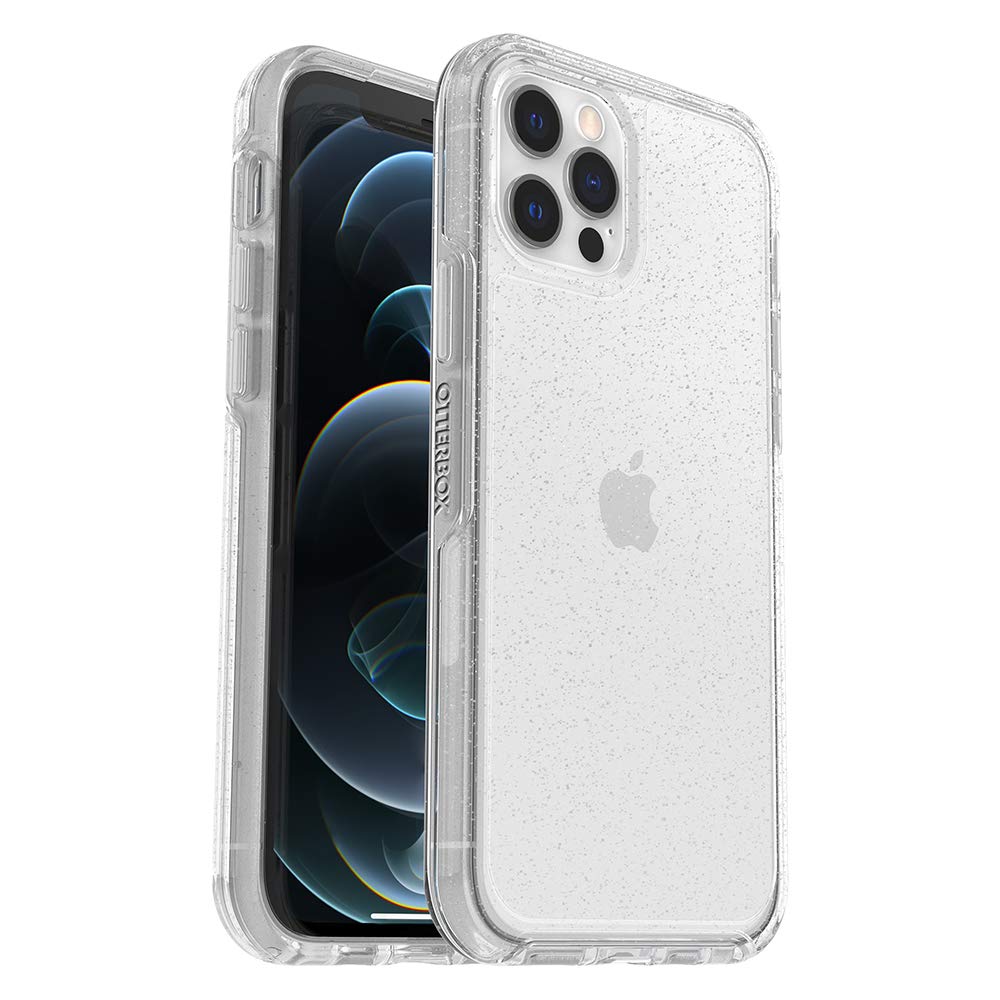 OtterBox Symmetry Series Case for iPhone 12/12 Pro - Stardust Silver Flake, Sleek Design & Camera Protection