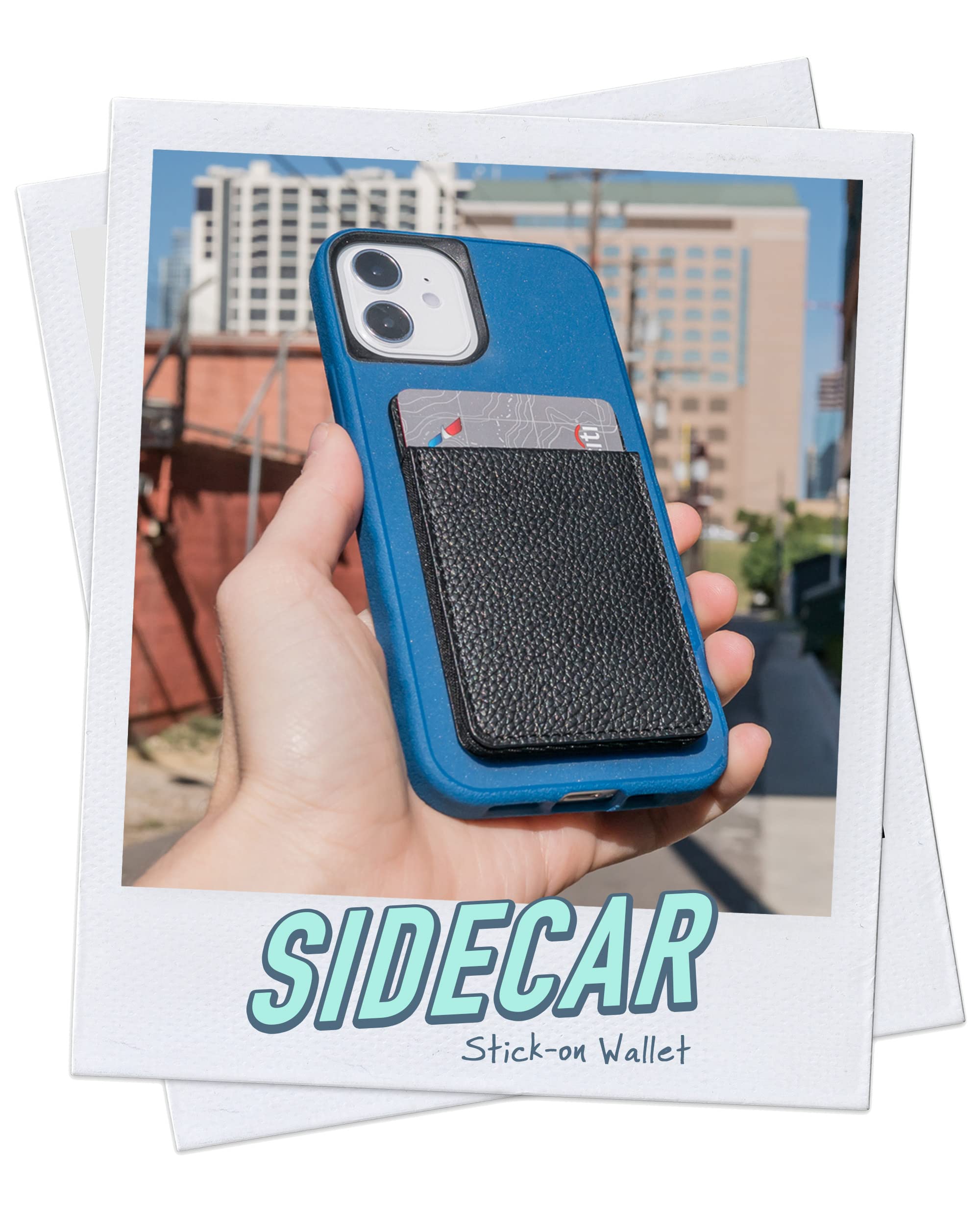 Smartish Smartish Stick-on Phone Wallet - Sidecar Slim Expandable Credit Card Pocket - Universal Fit- iPhone and Android - Black Tie Affair - View 2 of 6