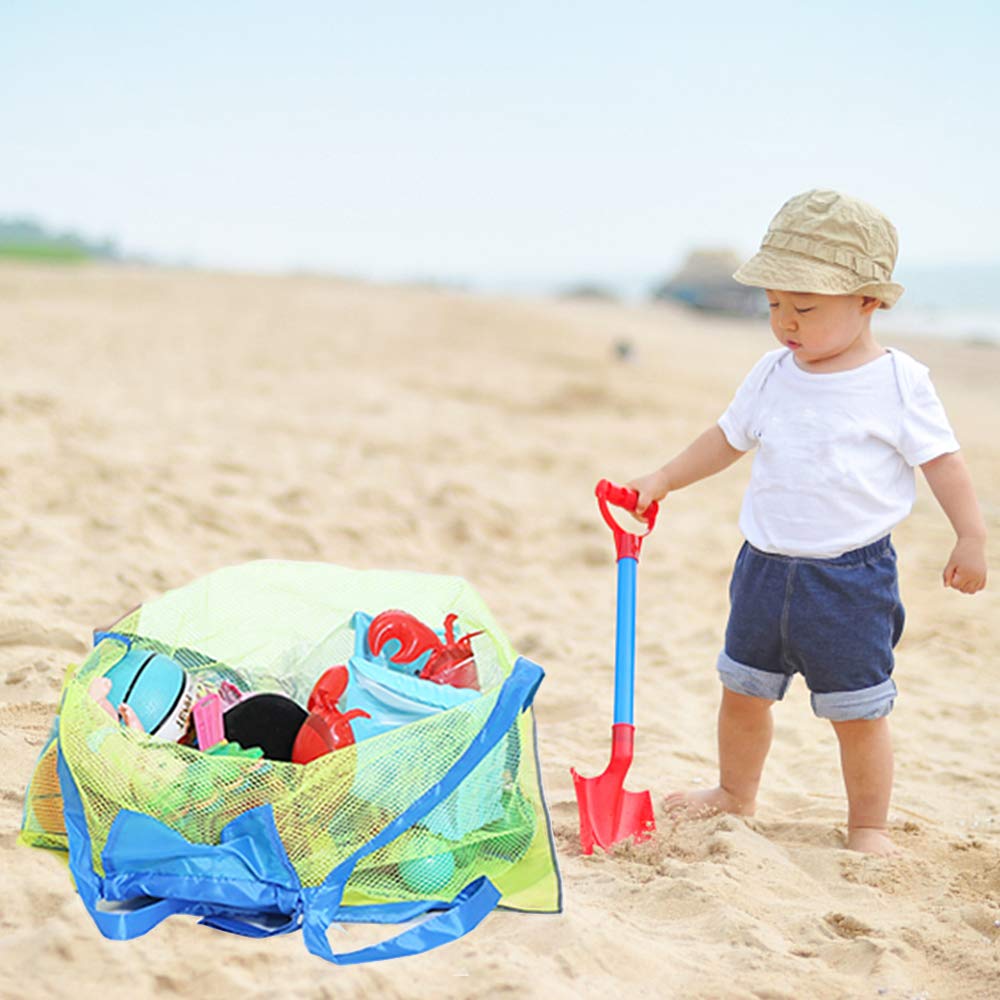 Septo Mesh Beach Sand Toy Bags, Extra Large, Foldable Totes Shell Storage Bag Quick Dry Net Tote for Kids ,Away from Sand Pool Supplies Storage Picnic - View 4 of 5