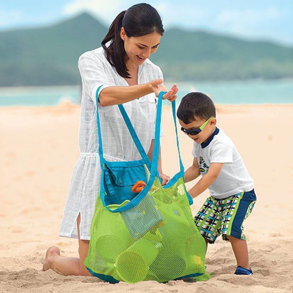 Septo Mesh Beach Sand Toy Bags, Extra Large, Foldable Totes Shell Storage Bag Quick Dry Net Tote for Kids ,Away from Sand Pool Supplies Storage Picnic - View 5 of 5